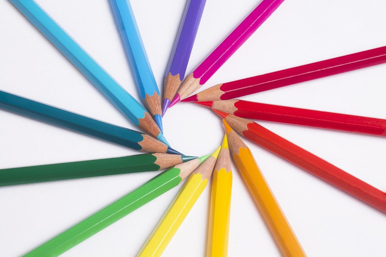 pencils, colors, pastels, rainbow, drawing, artistic, art, to draw, to color, colored, school, stationery, educate, nature, education, kindergarten, children, play, to teach